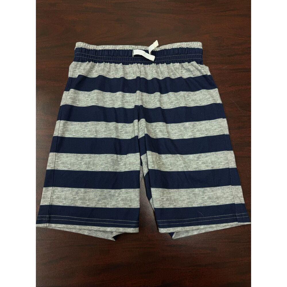 Cat & Jack Navy and Gray Boys Stripe Sleepwear Pull On Shorts Size Medium